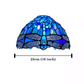 10 Inch Blue Color Handmade Stained Glass Lamp Shade for Table/Pendant/Ceiling