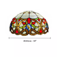 Tiffany Style 16 Inch Handmade Stained Glass Lamp Shade for Table/Pendant/Ceiling