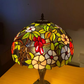 Flower Design Tiffany Style 16 Inch Handmade Stained Glass Lamp Shade for Table/Pendant/Ceiling
