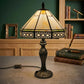 10 Inch Hexagonal Design Tiffany Style Stained Glass Table Lamp