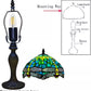 10 inch Greenish Color Tiffany Style Table Lamp Green Dragonfly Style Multicolor Stained Glass
