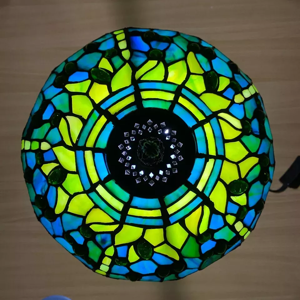 10 Inch Green Color Tiffany Style Lamp Shade For Table Lamp, Ceiling Light & Pendent