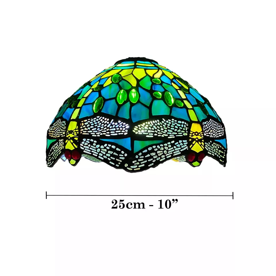 10 Inch Green Color Tiffany Style Lamp Shade For Table Lamp, Ceiling Light & Pendent