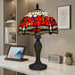 10 Inch Dragonfly Design Tiffany Style Table Lamp Hand Crafted Multicolor Stained Glass shade