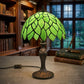 Green Tiffany Style Stained Glass 10 Inch Table Lamp